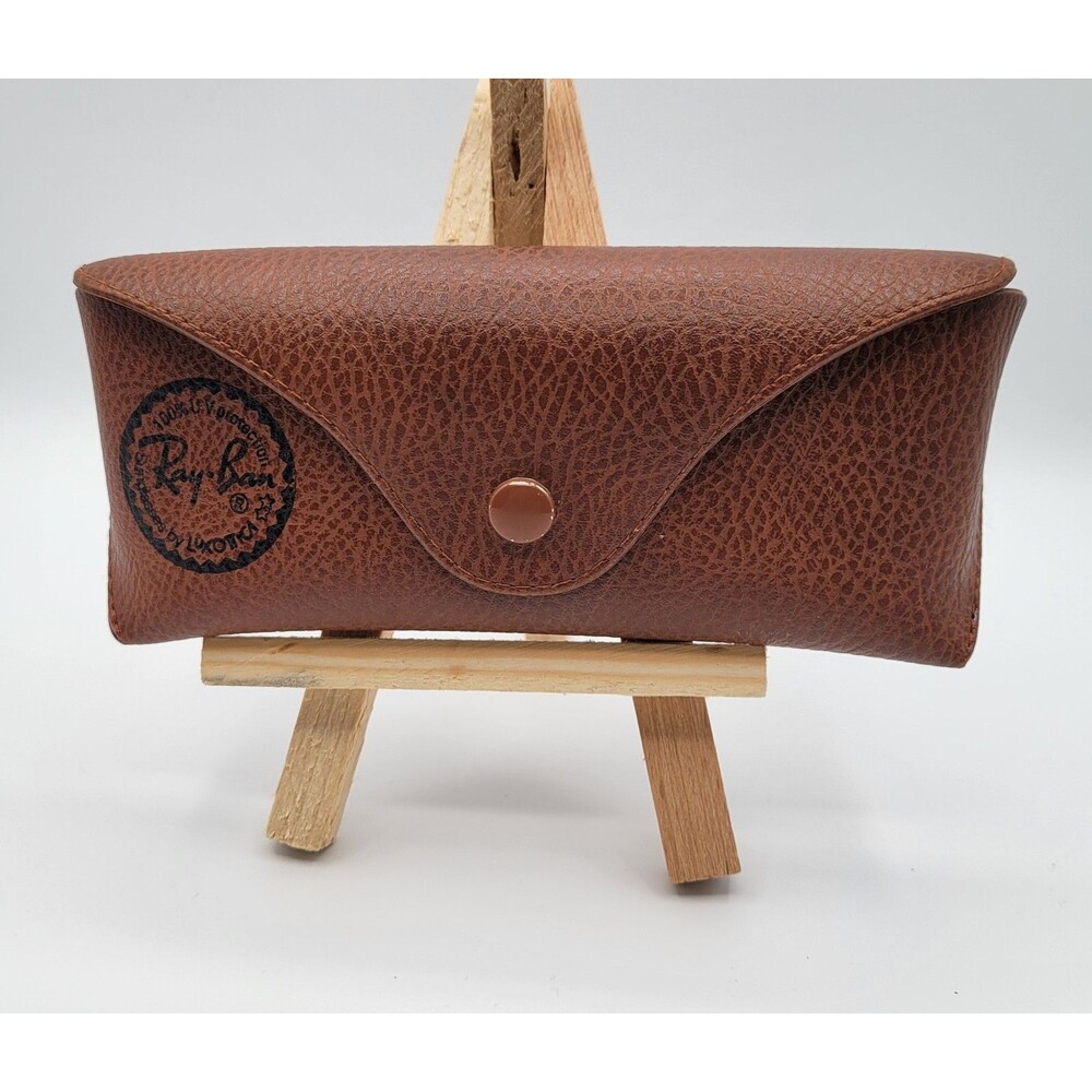 Authentic Genuine Ray-Ban Brown Faux Leather Lined Sunglasses Soft Case